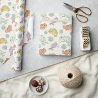Motif de caméléon mignon