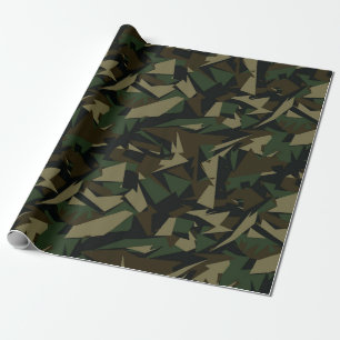 Papier Cadeau Motif de camouflage artistique de l'armée