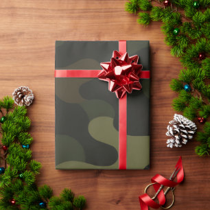 Papier Cadeau Motif de camouflage audacieux pour les amateurs de