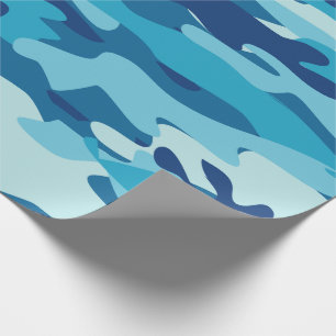 Papier Cadeau Motif de camouflage d'armée de camo de bleu marin