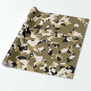 Papier Cadeau Motif de camouflage de désert