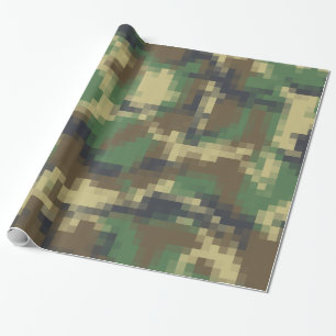Papier Cadeau Motif de camouflage de pixel de Digitals