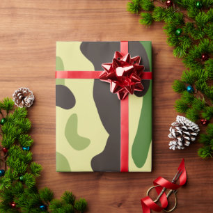 Papier Cadeau Motif de camouflage kaki