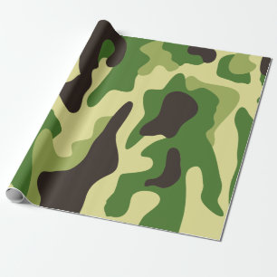 Papier Cadeau Motif de camouflage kaki