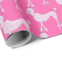 Motif de caniche rose