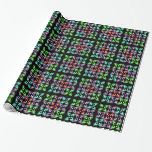 Papier Cadeau motif de carré géométrique à illusion optique