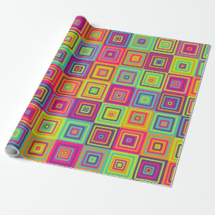 Papier Cadeau Motif de carrés