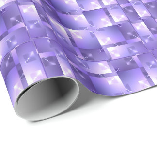 Papier Cadeau Motif de carrés géométriques ornés de bijoux