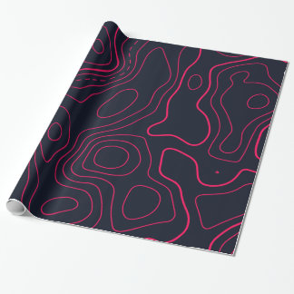 Papier Cadeau Motif de carte topographique