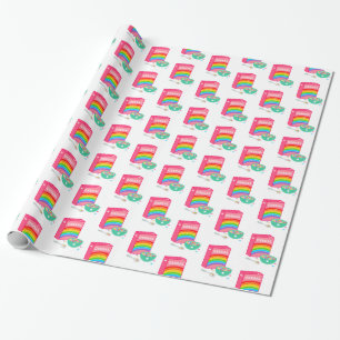 Papier Cadeau Motif de céréales arc-en-ciel