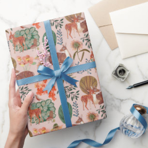 Papier Cadeau Motif de cerf de bois