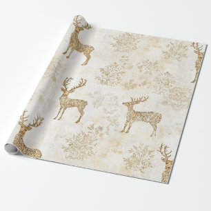 Papier Cadeau Motif de cerf de la forêt neutre