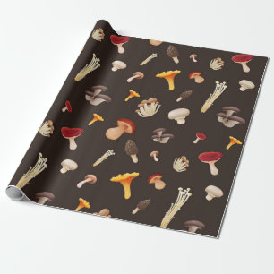 Papier Cadeau Motif de champignons