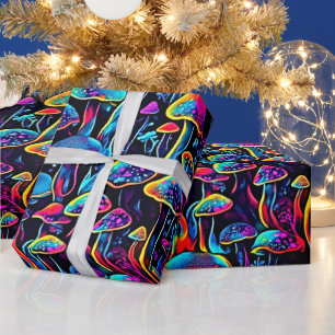 Papier Cadeau Motif de champignons super