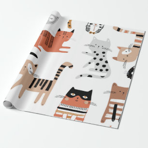 Papier Cadeau Motif de chat
