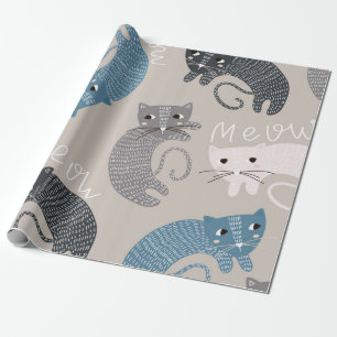 Papier Cadeau Motif de chat