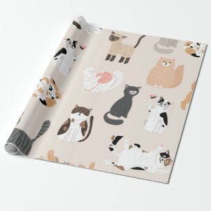Papier Cadeau Motif de chat