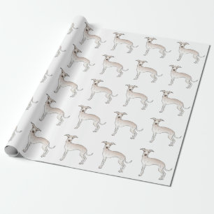 Papier Cadeau Motif de chien de dessin animé mignon Greyhound It