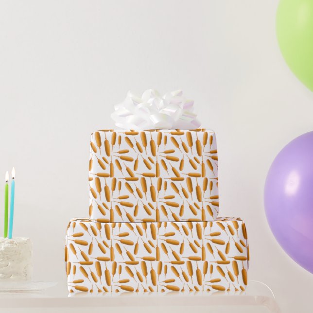 Papier Cadeau Motif de chien de maïs (Cadeaux de fête)
