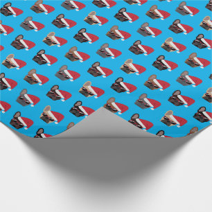 Papier Cadeau Motif de chien de taureaux français de Noël