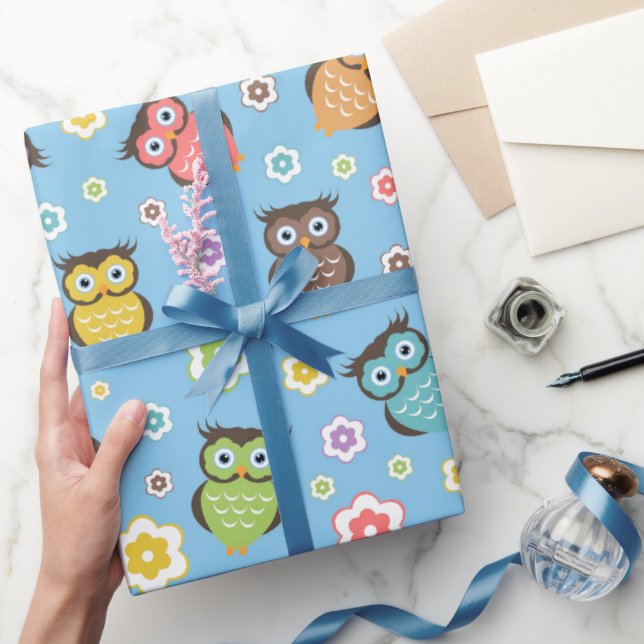 Papier Cadeau Motif de Chouette lunaire (Cadeaux)