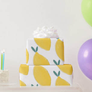 Papier Cadeau Motif de citron  