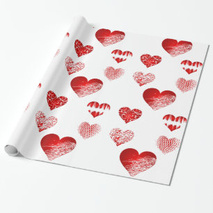 Papier Cadeau Motif de coeur