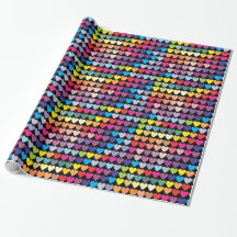 Motif de coeurs d'arc-en-ciel
