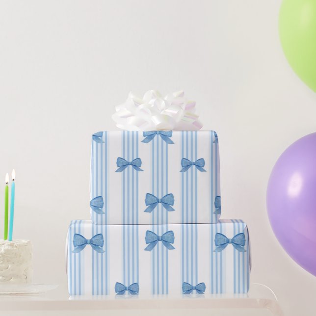 Papier Cadeau Motif de coquette à mâchoires bleues (Cadeaux de fête)