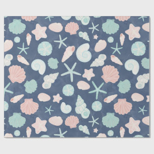 Papier Cadeau motif de coquillages