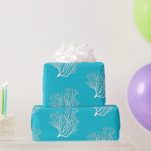 Papier Cadeau Motif de corail de mer Choix de couleur Toutes occ