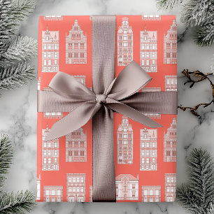 Papier Cadeau Motif de Coral City House