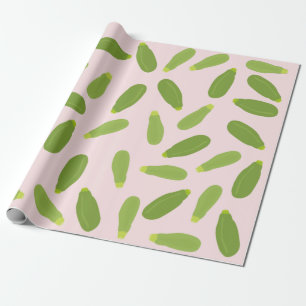 Papier Cadeau Motif de courgette d'été Zucchini Courgette