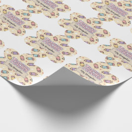 Papier Cadeau Motif de crayon d'appréciation de professeur migno