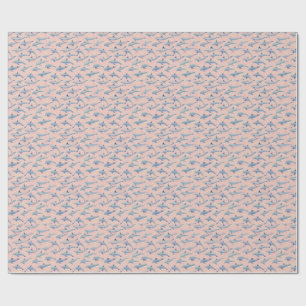 Papier Cadeau Motif de dauphin à l'aquarelle Côte plage océan
