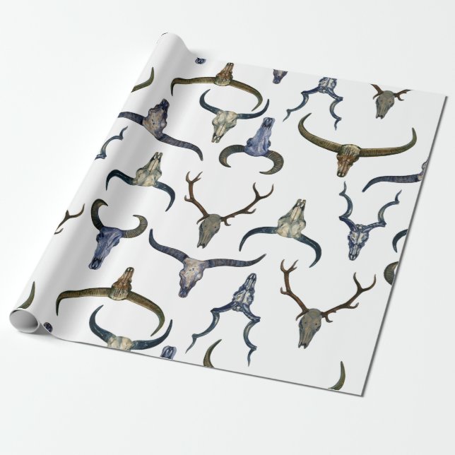 Papier Cadeau Motif de Deer Horn (Déroulé)