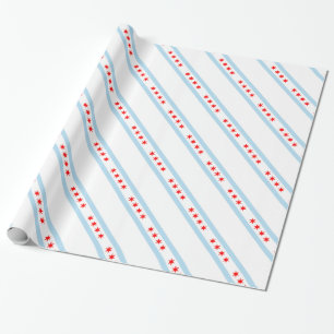 Papier Cadeau Motif de drapeau de Chicago