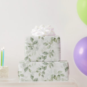 Papier Cadeau Motif de feuille botanique