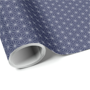 Papier Cadeau Motif de feuille de lin design japonais traditionn