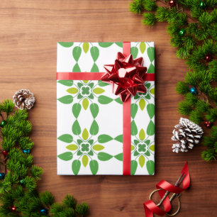 Papier Cadeau Motif de feuille, motif de feuilles, feuilles vert