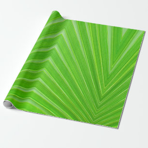 Papier Cadeau Motif de feuilles vertes avec le slogan "PENSEZ VE