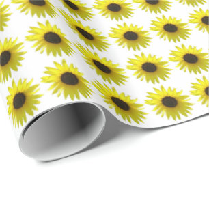 Papier Cadeau Motif de fleur de tournesol