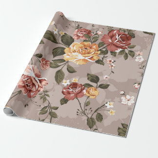 Papier Cadeau motif de fleurs design textile illustration textil