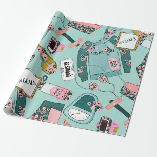 Papier Cadeau Motif de forme féminine