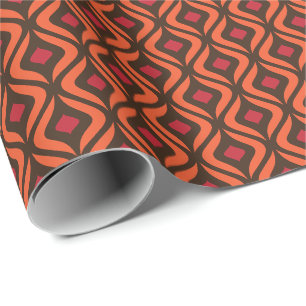 Papier Cadeau motif de formes géométriques Abstraites les années