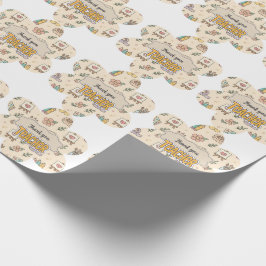 Papier Cadeau Motif de fournitures scolaires pour enseignant pas