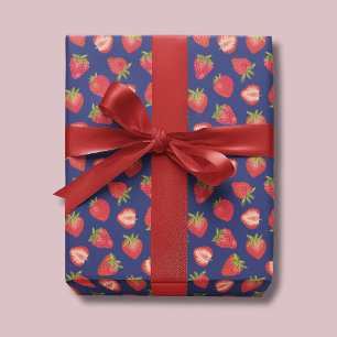 Papier Cadeau Motif de fraise
