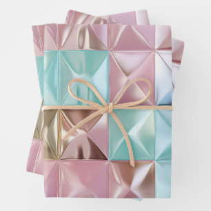 Papier Cadeau Motif de froissement de feuille métallique