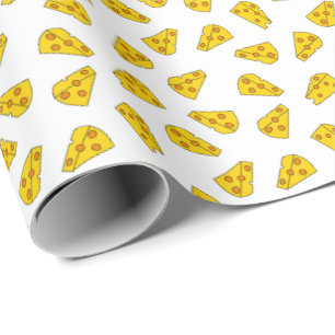 Papier Cadeau Motif de fromage mou