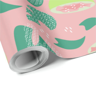 Papier Cadeau Motif de fruit de goyave tropicale et de verdure